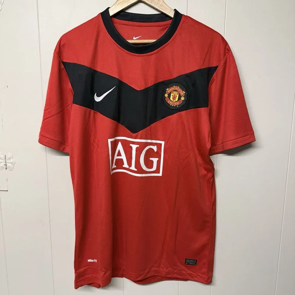 Nike Manchester United 2009-10 Home Shirt Retro Remake Fan Jersey Red Men XL NWT